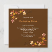 Erntedank Blätter Classic Fall Theme Einladung (Rückseite)