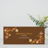 Erntedank Blätter Classic Fall Theme Einladung (Stehend Vorderseite)