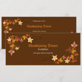 Erntedank Blätter Classic Fall Theme Einladung (Vorne/Hinten)