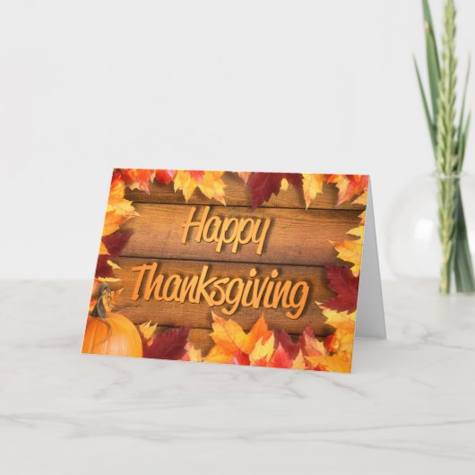 Erntedank-Blätter Feiertagskarte (Vorderseite)