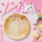 Erntedank Blätter Herbstsparkle Pappteller (Party)