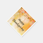 Erntedank Blätter Herbstsparkle Serviette (Ecke)