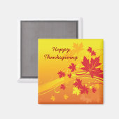 Erntedank Blätter in Herbstfarben benutzerdefinier Magnet (Vorderseite/Rückseite)