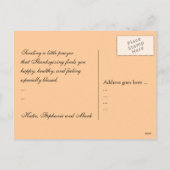 Erntedank Blätter Klassisches Fallthema Feiertagspostkarte (Rückseite)