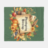 Erntedank Blessing Fleece Blanket (Vorderseite (Horizontal))