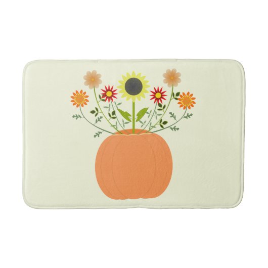 Erntedank Blume in Pumpkin Badematte (Vorderseite)