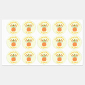 Erntedank-Blume in Pumpkin Custom Etiketten (Blatt)