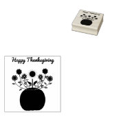 Erntedank-Blume in Pumpkin Custom Gummistempel (Stempel)