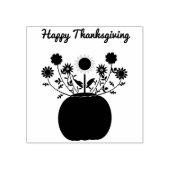 Erntedank-Blume in Pumpkin Custom Gummistempel (Prägung)