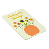 Erntedank-Blume in Pumpkin Custom Magnet (Rechte Seite)