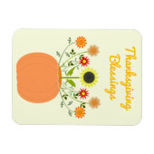 Erntedank-Blume in Pumpkin Custom Magnet (Horizontal)