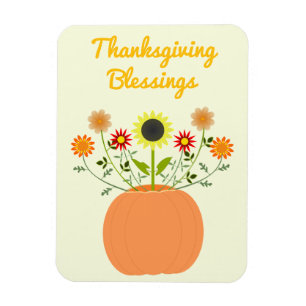 Erntedank-Blume in Pumpkin Custom Magnet