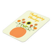 Erntedank-Blume in Pumpkin Custom Magnet (Linke Seite)
