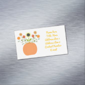 Erntedank-Blume in Pumpkin Custom Magnetische Visitenkarte (Beispiel)