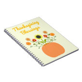 Erntedank-Blume in Pumpkin Custom Notizblock (Rechte Seite)