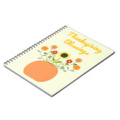 Erntedank-Blume in Pumpkin Custom Notizblock (Linke Seite)
