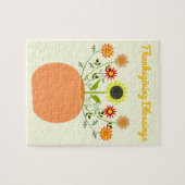 Erntedank-Blume in Pumpkin Custom Puzzle (Horizontal)