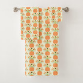 Erntedank Blume in Pumpkin Gemustert Badhandtuch Set (Insitu)