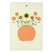 Erntedank Blume in Pumpkin Gemustert Mini Klemmbrett (Rückseite)