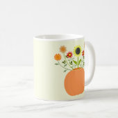 Erntedank Blume in Pumpkin Kaffeetasse (VorderseiteRechts)