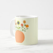 Erntedank Blume in Pumpkin Kaffeetasse (Vorderseite Links)