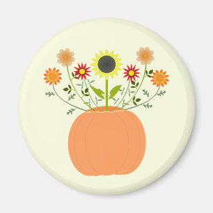 Erntedank Blume in Pumpkin Magnet