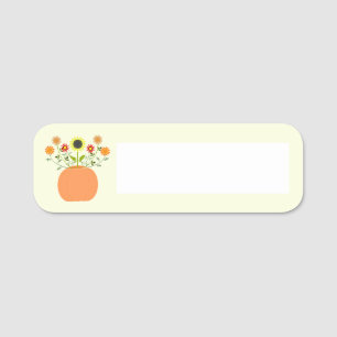 Erntedank Blume in Pumpkin Namensschild