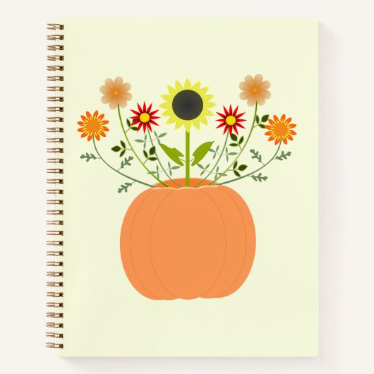 Erntedank Blume in Pumpkin Notizblock (Vorderseite)