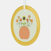 Erntedank Blume in Pumpkin Ornament Aus Glas (Vorderseite links)