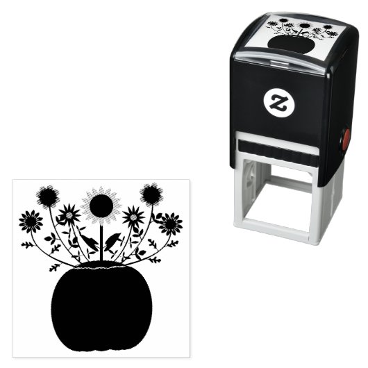 Erntedank Blume in Pumpkin Permastempel (Beispiel)