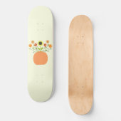 Erntedank Blume in Pumpkin Skateboard (Vorderseite)
