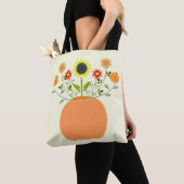 Erntedank Blume in Pumpkin Tasche (Von Nahem)