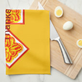 Erntedank Blume Küchentuch (Viertel Falte)