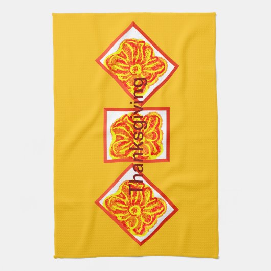 Erntedank Blume Küchentuch (Vertikal)