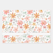 Erntedank Blume Orange Geschenkpapier Set (Vorderseite)