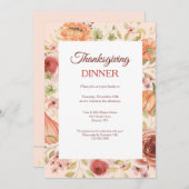 Erntedank Blumendinner Einladung (Vorne/Hinten)