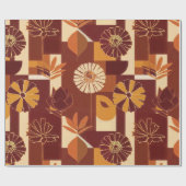 Erntedank-Blumenmuster Geschenkpapier (Flach)