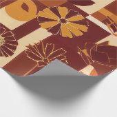 Erntedank-Blumenmuster Geschenkpapier (Ecke)