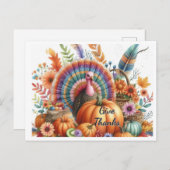 Erntedank Boho Tom Türkei Postkarte (Vorne/Hinten)