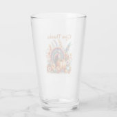 Erntedank Boho Turkey Pint Glas (Rückseite)
