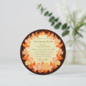 Erntedank Bounty Wreath Party Einladung (Stehend Vorderseite)