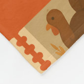 Erntedank Briefmarke Collage Gemütlich Fleecedecke (Ecke)