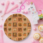 Erntedank Briefmarke Collage Party Teller (Party)