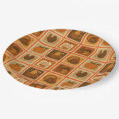 Erntedank Briefmarke Collage Party Teller (Schrägansicht)