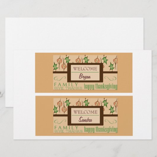 Erntedank Briefpapier (Vorne/Hinten)