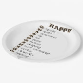 Erntedank-Briefpapier-Teller Pappteller (Schrägansicht)