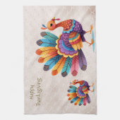 Erntedank Bright Feathers Türkei Küchentücher (Vertikal)
