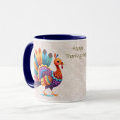Erntedank Bright Feathers Türkei Tasse (Vorderseite Links)