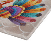 Erntedank Bright Feathers Turkey Cutting Board Schneidebrett (Ecke)