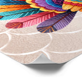 Erntedank Bright Feathers Turkey Poster (Ecke)